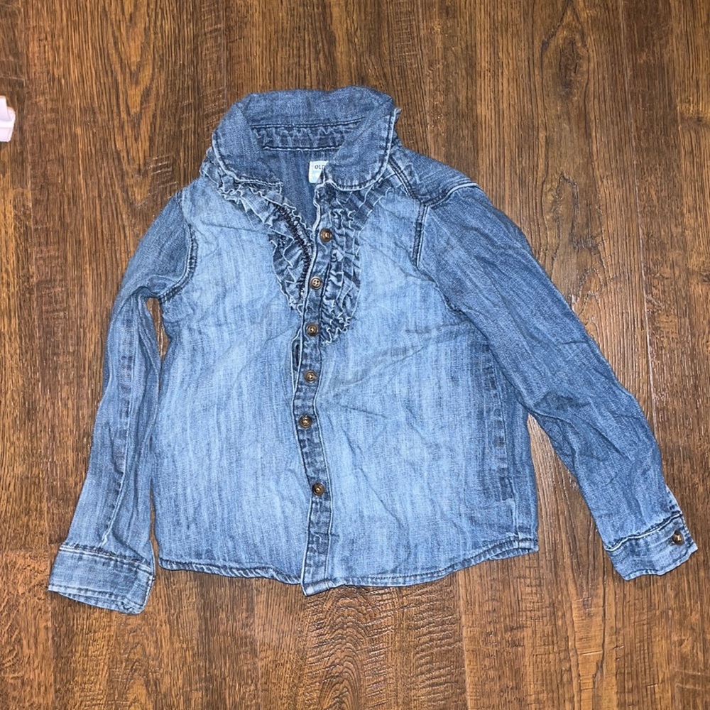 Girls Old Navy Jean Button Down Shirt